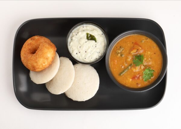 Sambar with Vadha OR idli