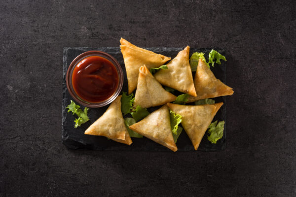 Vegetarian Samosa Plate